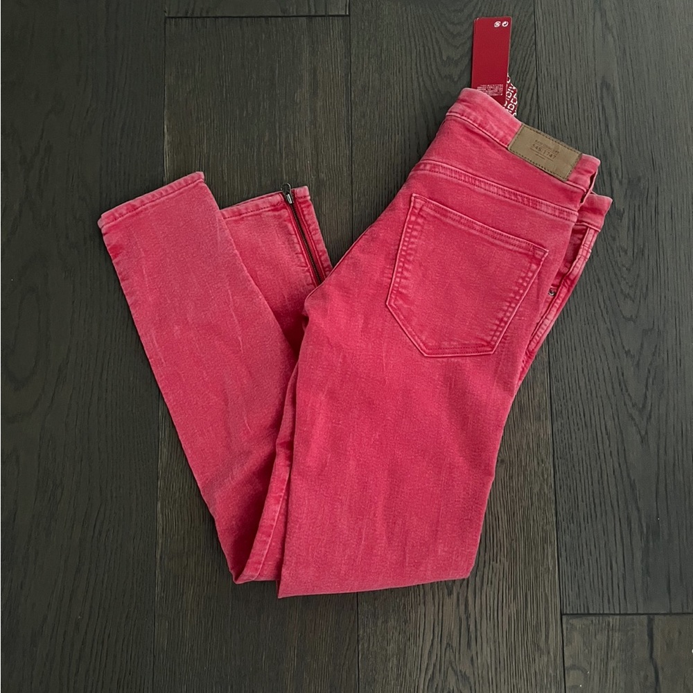 H&M red womens stretch denim sz 6 NWT
